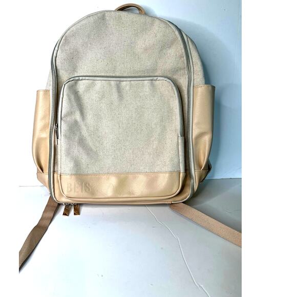 BEIS The Travel Backpack In Beige, NWOT - Picture 1 of 8